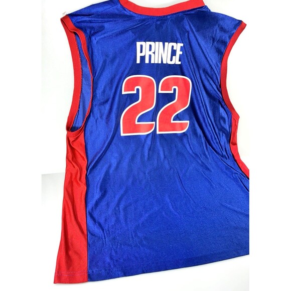 Vintage NBA Detroit Pistons Tayshaun Prince Blue Jersey Men's Size 2XL - Picture 7 of 9